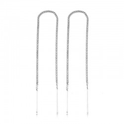 Gümüş Zincirli Küpe