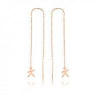 Gümüş Zincirli Çöp Adam Küpe Gümüş Zincirli Çöp Adam Küpe