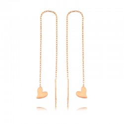 Gümüş Zincirli Kalp Küpe