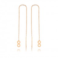 Gümüş Zincirli Sonsuzluk Küpe Gümüş Zincirli Sonsuzluk Küpe