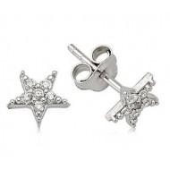 Gümüş Yıldız Çivili Küpe Gümüş Yıldız Çivili Küpe