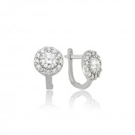 Gümüş Beyaz Yuvarlak Küpe Gümüş Beyaz Yuvarlak Küpe