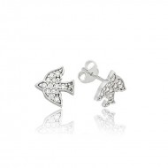 Gümüş Kırlangıç Çivili Küpe