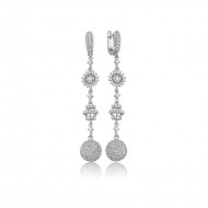 Gümüş Taşlı Sallantılı Küpe Gümüş Taşlı Sallantılı Küpe