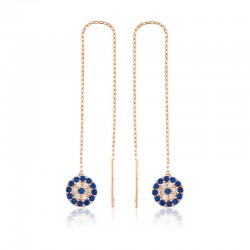 Gümüş Zincirli Nazar Küpe