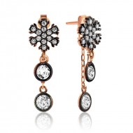 Gümüş Sallantılı Kar Tanesi Küpe Gümüş Sallantılı Kar Tanesi Küpe