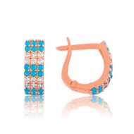 Gümüş Mavi Su Yolu Küpe Gümüş Mavi Su Yolu Küpe