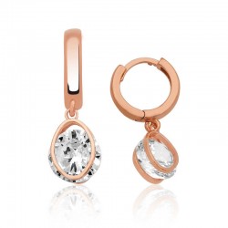 Gümüş Üç Boyutlu Oval Küpe Gümüş Üç Boyutlu Oval Küpe