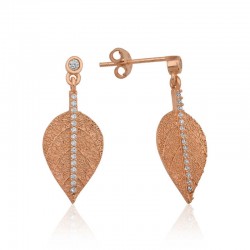 Gümüş Yaprak Küpe Gümüş Yaprak Küpe