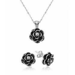 Gümüş Çiçek Bayan Set Gümüş Çiçek Bayan Set
