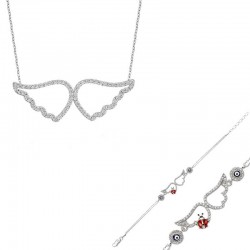 Gümüş Melek Kanadı Bayan Set Gümüş Melek Kanadı Bayan Set