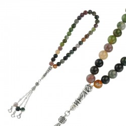 Doğaltaş Metal Püsküllü Hint Akiği Tesbih Doğaltaş Metal Püsküllü Hint Akiği Tesbih