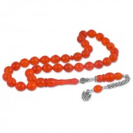 Gümüş Püsküllü Toz Kehribar Tesbih Gümüş Püsküllü Toz Kehribar Tesbih