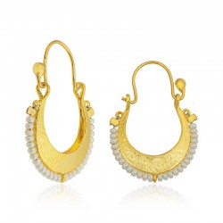 Gümüş Beyaz Taşlı Bohem Küpe Gümüş Beyaz Taşlı Bohem Küpe