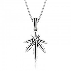 Gümüş Kenevir Yaprağı Kolye Gümüş Kenevir Yaprağı Kolye