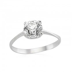 Gümüş Tek Taş Bayan Yüzük Gümüş Tek Taş Bayan Yüzük