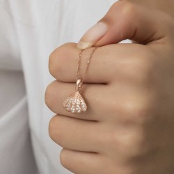 Gümüş Rose İncili İstiridye Bayan Kolye Gümüş Rose İncili İstiridye Bayan Kolye