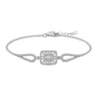 Gümüş Baget Taşlı Bileklik Gümüş Baget Taşlı Bileklik