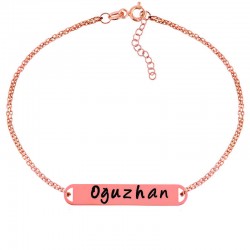 Gümüş Rose Kişiye Özel İsimli Bayan Bileklik Gümüş Rose Kişiye Özel İsimli Bayan Bileklik