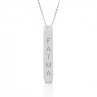 Gümüş İsimlik Çubuk Kolye Gümüş İsimlik Çubuk Kolye