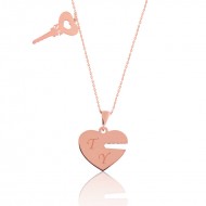 Gümüş Rose Kalbimin Anahtarı İsimli Bayan Kolye Gümüş Rose Kalbimin Anahtarı İsimli Bayan Kolye