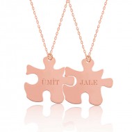 Gümüş Rose Kişiye Özel Puzzle İsimli Kolye Gümüş Rose Kişiye Özel Puzzle İsimli Kolye