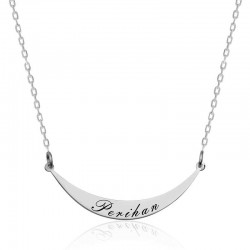 Gümüş İsimlik Plaka Kolye Gümüş İsimlik Plaka Kolye