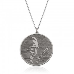 Gümüş Kemal Atatürk İmzası ve Silüeti Bayan Kolye Gümüş Kemal Atatürk İmzası ve Silüeti Bayan Kolye