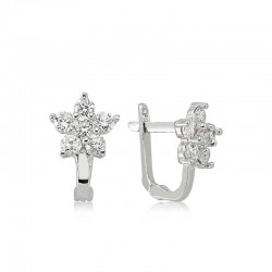 Gümüş Çiçek Küpe Gümüş Çiçek Küpe