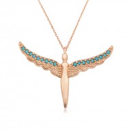 Gümüş Kanatlı Melek Bayan Kolye Gümüş Kanatlı Melek Bayan Kolye