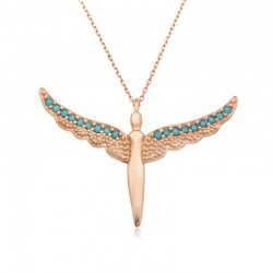Gümüş Kanatlı Melek Bayan Kolye Gümüş Kanatlı Melek Bayan Kolye