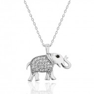 Gümüş Fil Bayan Kolye