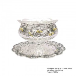 Arı Motifli Gümüş Boller Arı Motifli Gümüş Boller