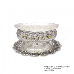 Arı Desenli Oval Gümüş Boller Arı Desenli Oval Gümüş Boller