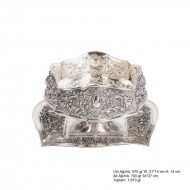 Karanfil ve Papatya Desenli Gümüş Boller Karanfil ve Papatya Desenli Gümüş Boller