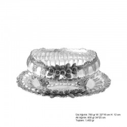 Orkide Desenli Gümüş Boller Orkide Desenli Gümüş Boller