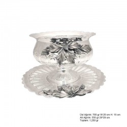 Yaprak Desenli Gümüş Boller Yaprak Desenli Gümüş Boller