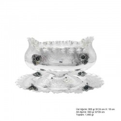 Lilyum Motifli Gümüş Boller Lilyum Motifli Gümüş Boller