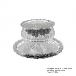 Orkide Desenli Gümüş Boller Orkide Desenli Gümüş Boller