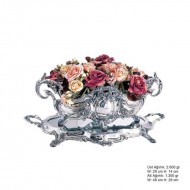 925 Ayar Gümüş Çiçekli Jardinyer