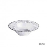 Papatya Motifli Gümüş Meyvelik