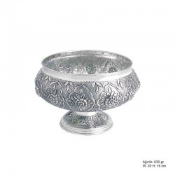 Çiçek Desenli Gümüş Şekerlik Çiçek Desenli Gümüş Şekerlik