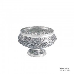 Çiçek Desenli Gümüş Şekerlik Çiçek Desenli Gümüş Şekerlik