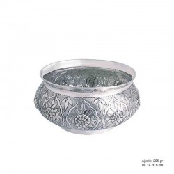 Çiçek Desenli Gümüş Şekerlik Çiçek Desenli Gümüş Şekerlik