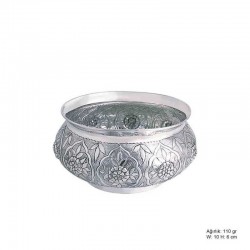 Çiçek Desenli Gümüş Şekerlik Çiçek Desenli Gümüş Şekerlik