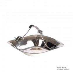 Orkide Motifli Gümüş Sepet Orkide Motifli Gümüş Sepet