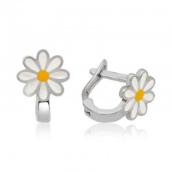 Gümüş Papatya Çocuk Küpesi