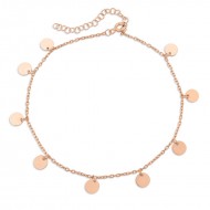 Gümüş Rose Yuvarlak Pullu Halhal Gümüş Rose Yuvarlak Pullu Halhal