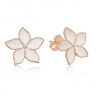 ​Gümüş Yasemin Çiçeği Çivili Küpe