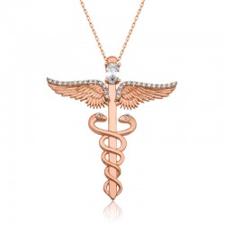 Gümüş Tıp Sembolü Kadüse Bayan Kolye Gümüş Tıp Sembolü Kadüse Bayan Kolye